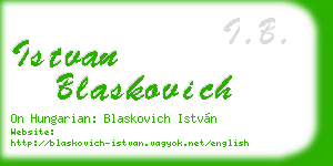 istvan blaskovich business card